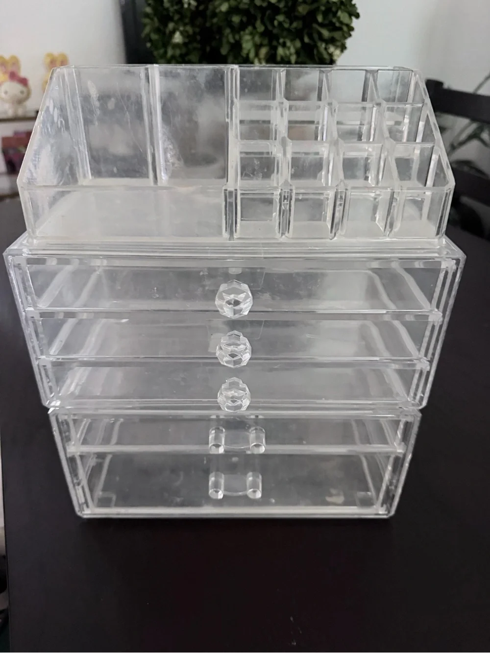 Set of 3 Transparent Acrylic Jewelry Box 5 Drawers Storage and Organizer